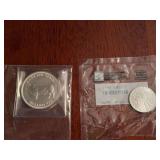 2017 Iowa 1oz silver round and Indian head silver round