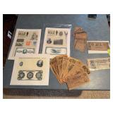 Various paper money and ANA Money show items