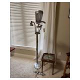 Ottlite magnifying light and small table