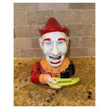 Cast iron clown head bank