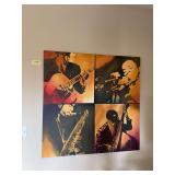 48 x 48 jazz quartet canvas print by Bustamante