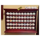 Golf ball collection with wall display