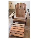 Iowa Hawkeye Adirondack chair and footstool