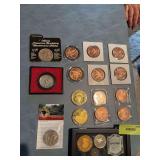 Medallions and tokens as shown