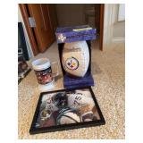 Steelers items-Mean Joe Green autographed picture, Ltd edition football, mug, token
