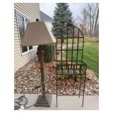 20" wide x 60" tall planter stand and outdoor floor lamp