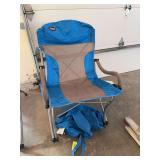 Pair of Rocky folding bag chairs, blue