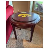 22" round table w/ Hawkeye logo top and glass over Kinnick Stadium picture