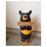 Go Hawks 36" chainsaw carving bear