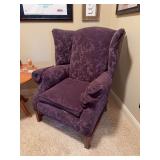 Sofa Express Clayton Marcus purple wingback chair