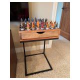 Over the seat sofa stand and medieval chess set
