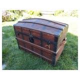 Camelback trunk, 30.75"L x 18"D x 23"H, WITH KEY!