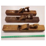 Three Large Wood Planes, 22" 22" & 23"
