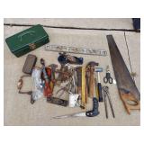 Mixed Hand Tools & Metal Toolbox