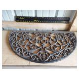 Half-Circle decorative Floor grate, black cast iron