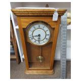 Linden Clock, solid wood glass front, chime & strike