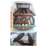 Authentic German Cuckoo Clock, classic Chalet style carved & hand-painted, includes weights as pictured, UNTESTED