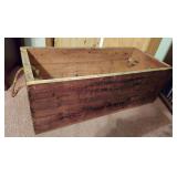Stanley Works wood box with rope handles 32"L x 14"W x 11.5"H crate