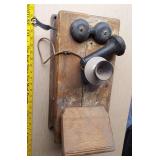 Hand Crank Wall Phone, magneto generator mechanism inside, see photos