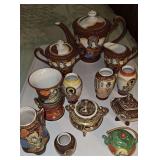 Asian Influence China and Pottery, hand-painted