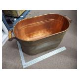 Copper Boiler no lid, polished inside, aged exterior