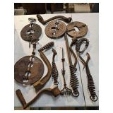 Cast iron stove parts and wall mount lamp brackets