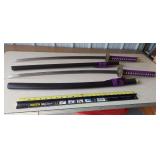 Two samurai swords (costume/decorative)