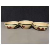 Wattware set 3 bowls, (2) #52, (1) #6