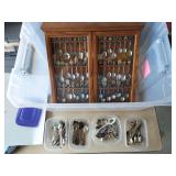 Collector Spoons and Oak Dipslay case