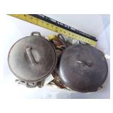 Misc cast iron includes stove/tub legs, kettle, pots