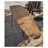 Wash Day Laundry Items. 2 ironing boards, brass coat rack, washboards, rug beaters, garment bags, etc