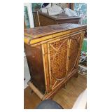 Bamboo Rattan Bar Cabinet (reed/wicker) 29.5"H x 29"W x 11"D