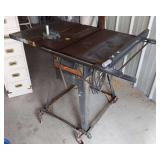 Craftsman 10" Table Saw (model 113.299040). 10" Blade, Steel Deck & Extenders, locking casters, any accessories included are shown in photos. Custom electrical installed (see photos).  Good condition,