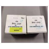 450+ 44 caliber bullets 240JHP