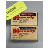 50 rounds Hornady 380 Auto