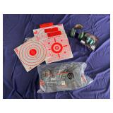 Ear muffs, sighting targets, WhiteTails Unlimited bag