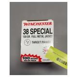 100 rounds Winchester 38 Special