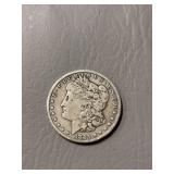 Morgan silver dollar  1885, NO mint mark