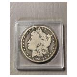 Morgan silver dollar  1899, NO mint mark