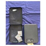 Two 6x8 locking pistol cases and small munitions can