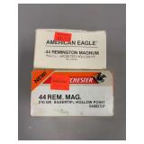 100 rounds assorted 44 mag, reloads
