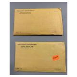 1955 and 1956 US Mint proof sets in original, sealed envelopes