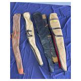 Five soft gun cases