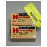 50 rounds Hornady 380 Auto