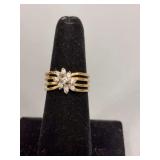 Women’s diamond ring size 6.75 Marked 14KP .20FI
