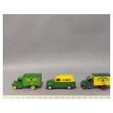 Three Ertl die cast coin banks w/ key