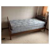 Twin bed headboard and frame