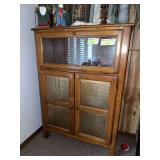 Modern pie cupboard w/ bookcase top 15D x 38L x 53H