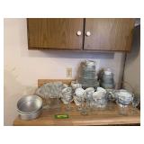 Noritake china Rosamor pattern and stemware