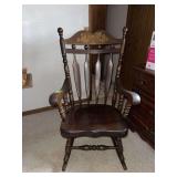Heavy pine arm rocker